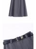 Elegant High-Waisted A-Line Pleated Skirt - Mid-Length, Slimming, Fashionable Niche Design