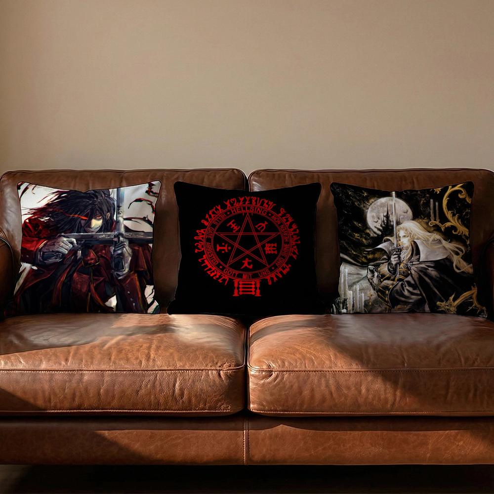 Anime CCastlevania Cushion Cover Soft Reversible Durable Pillow Cover MultiScene Use for Home Car Daily Comfort