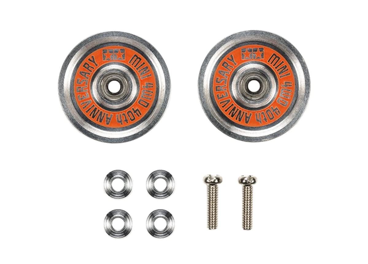 

Tamiya Mini 4WD Special Mini 4WD 40th Anniversary HG 19mm Bearing Roller Set Aluminum Edition All-Aluminum (95643, Color, 95643-000)