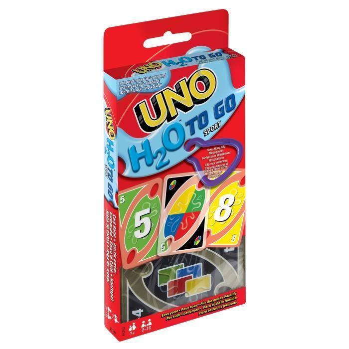 Mattel Games - UNO H20 TO GO - Uno Sport Card Game - Family Card Game - Ages 7 and Up - P1703 - Mattel Uno Card Games P170