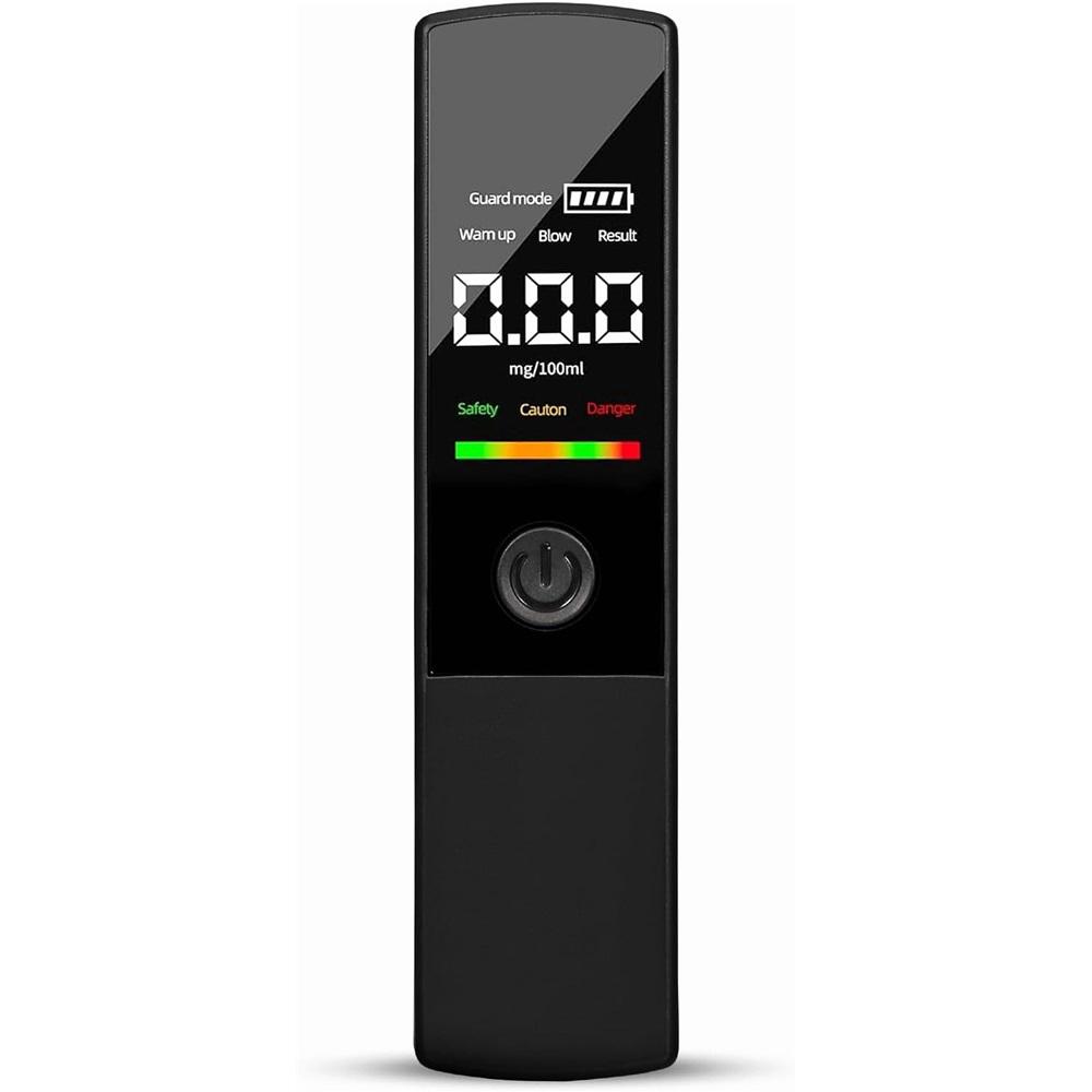 Alcohol breathalyzer, 2-in-1 portable contactless alcohol tester, with LCD screen and protection mode, high-precision breath tester
