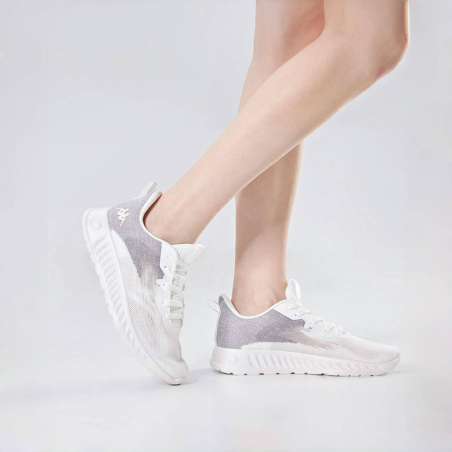 Kappa Fashionable Comfortable Fabric TPU Non-Slip Wear-Resistant Low-Top Running Shoes Unisex Sneaker White Gray K0DX5MQ68-012A