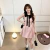 French Daughter Style Pink Dress Children's Sleeveless Neck Bow Short Skirt Princess Style Birthday Temperament Dress
