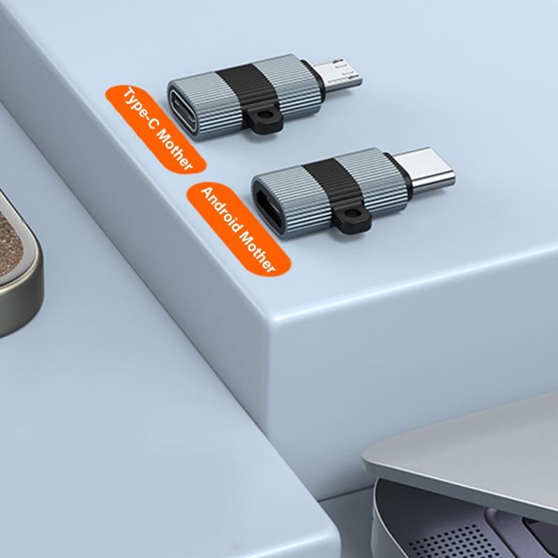 Short USB C To USB Adapters USB Type C Female To MicroUSB Male Adapters Connectors Charger Adapters for Phone Laptops