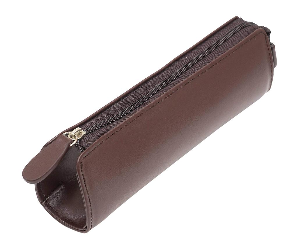 Takizawa Recycled Cowhide Leather Pen Traditional Standard with Metal Pitch Grip Ballpoint Pen Case, Brown, & Set, Green, T23-LS028C-WZ2067BP-G