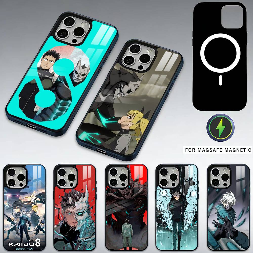 Hot Anime K-Kaiju No Phone Case For iPhone17,16,15,14,13,12,11 Plus,Pro Max Magnetic For Magsafe Wireless Charging