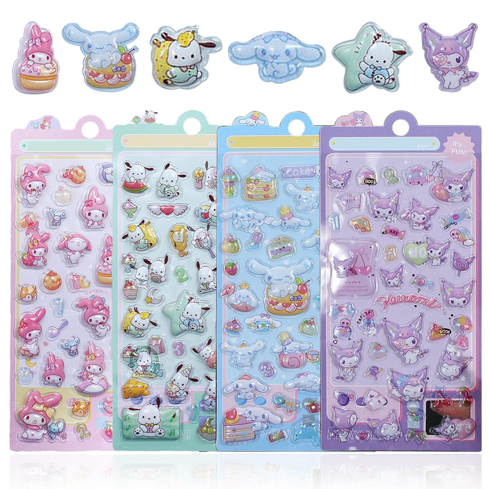 

Ouvesa 3D Stickers Puffy Girl and Boy Notebook Diary Reward DIY Craft