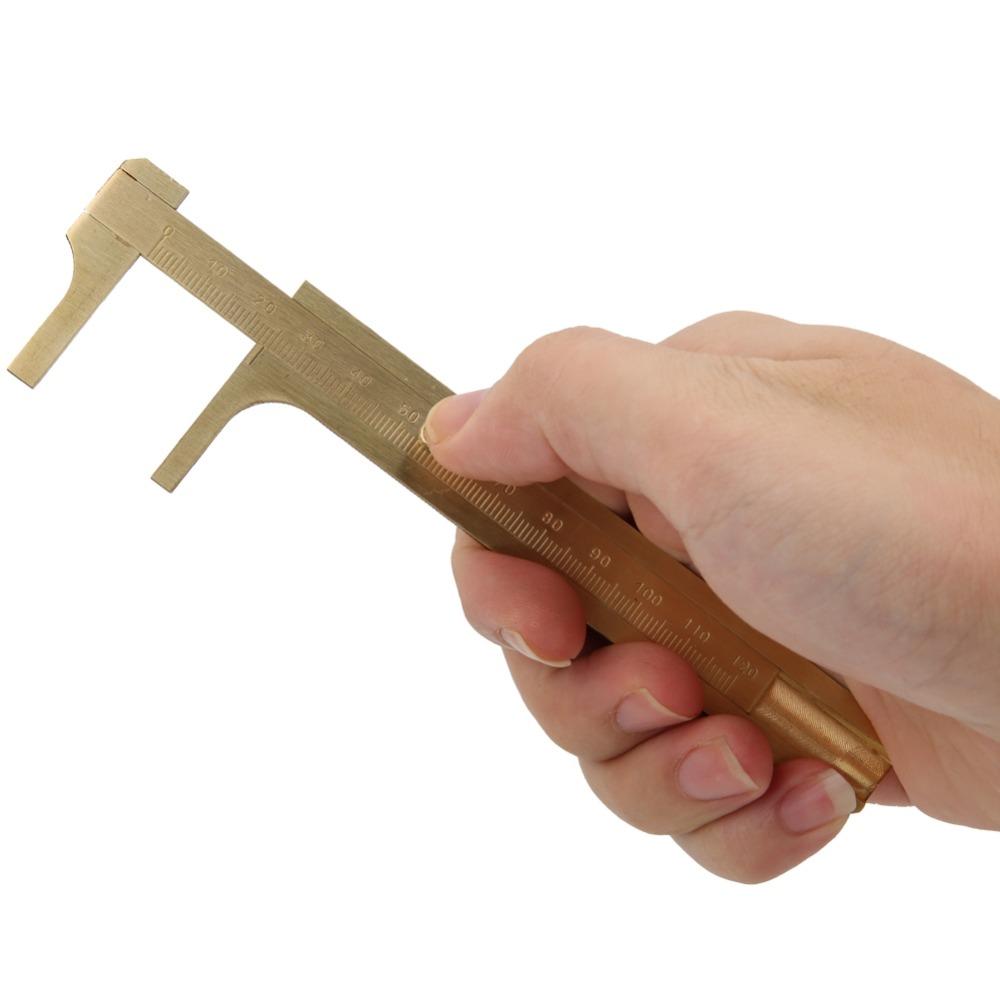Caliper Brass Brass Vernier Caliper Sliding Gauge With Scales Pocket Vernier Caliper Mini Gold Measuring Tool Jewelry Testing