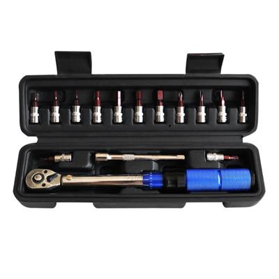 18 In 1 Torque Wrench Bicycles Set 1/4 Inch 2-24Nm Torque Wrench Motorcycle Repair Tool Socket Wrench Kits for Bicycles