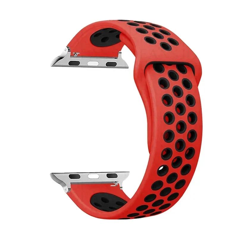 Sport Loop Strap für Apple Watch Band Ultra 2 49 mm 44 mm 40 mm 41 mm 45 mm 42 mm 38 mm Silikonarmband iWatch Serie 9-8-7 6 5 4 SE