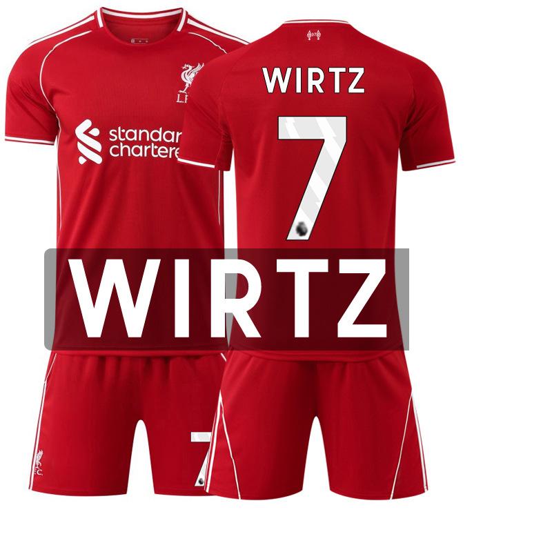 2 Quick-drying Club No. 1 Salah jersey Children's Liverpool home Nota football jersey set