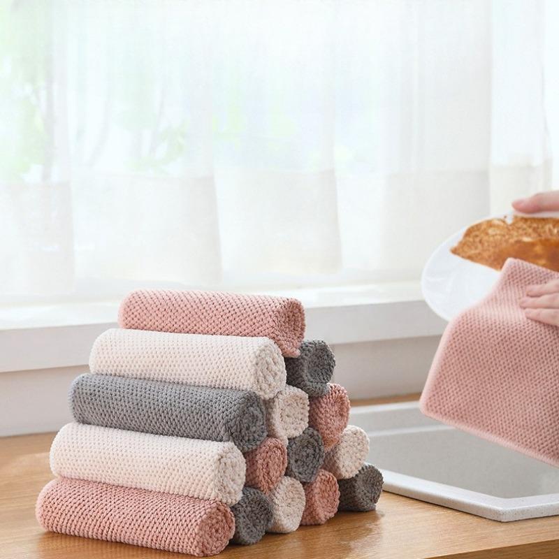 The Multi-functional Corn Kernel Dishcloth Kitchen Rag and Lazy Rag Do Not Shed Fibers and Are Easy To Clean
