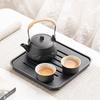 ZISIZ Small Black Pottery Kung Fu Tea Set
