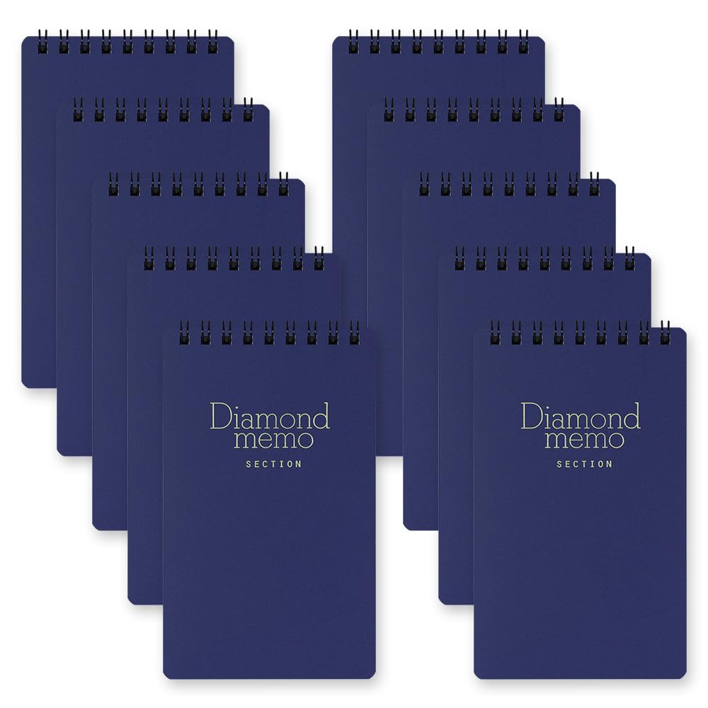 Midori Dia Large Grid Set of 10 Memo, Size, Ruled, Blue, (11733006)
