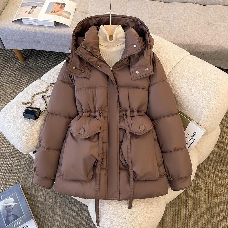 Down Padded Jacket Women's Winter Short Padded Jacket Fashion Waist Thick Padded Jacket Warm Jacket