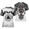 Latest Viking Symbol Printed T-shirt Men's Summer Short-sleeved Harajuku T-shirt Men's Street Hip-hop Unisex T-shirt Top 01