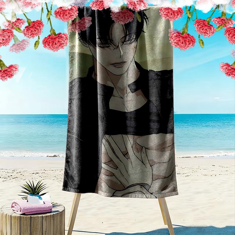 Tears On a Withered Flower Beom Tae Ha Print Beach Towel, Large Soft Quick Dry Towel for Beach Camping Swimming