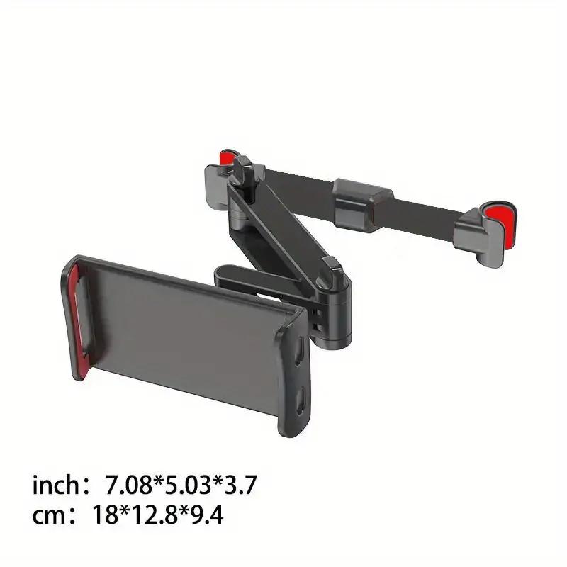 Universal Car Headrest Tablet & Phone Mount - 360° Swivel, Customizable Angles, Stretchable Gooseneck - Securely Holds IPad, IPh