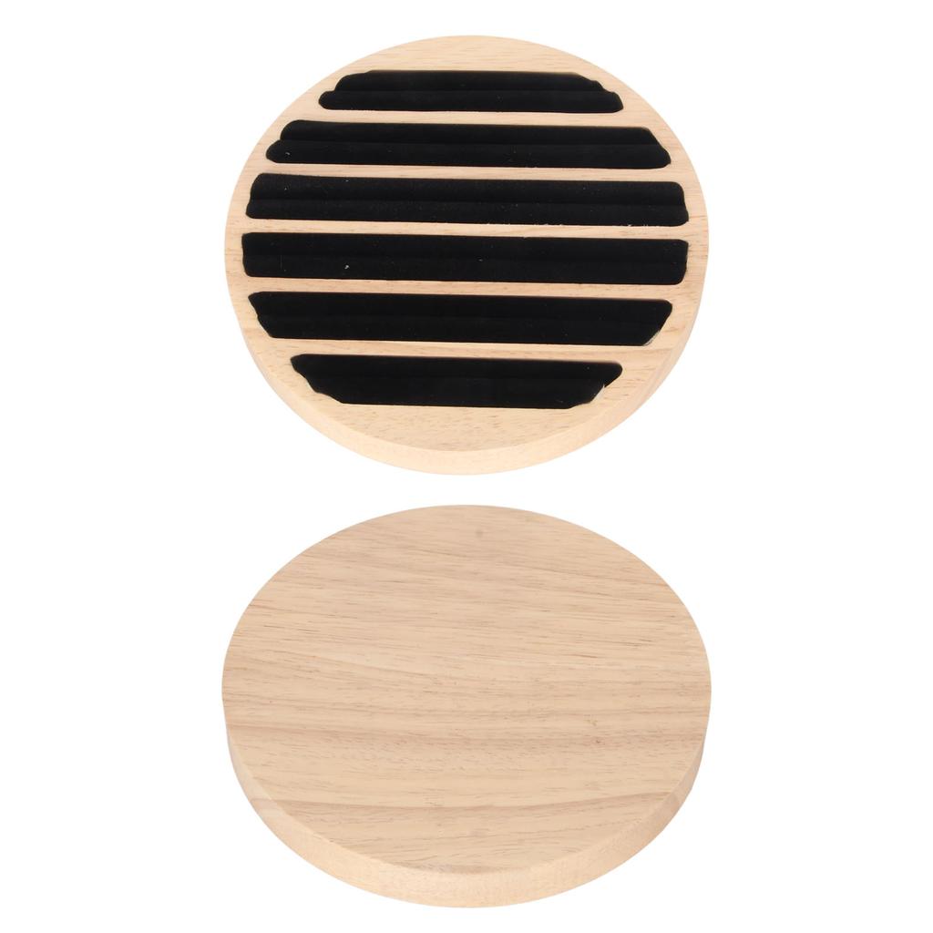 Jewelry Box 6 Slots Round Jewellery Holder Storage Display Case for Earring Necklace