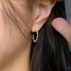 [925 Silver] Chain Curve Earrings (L)