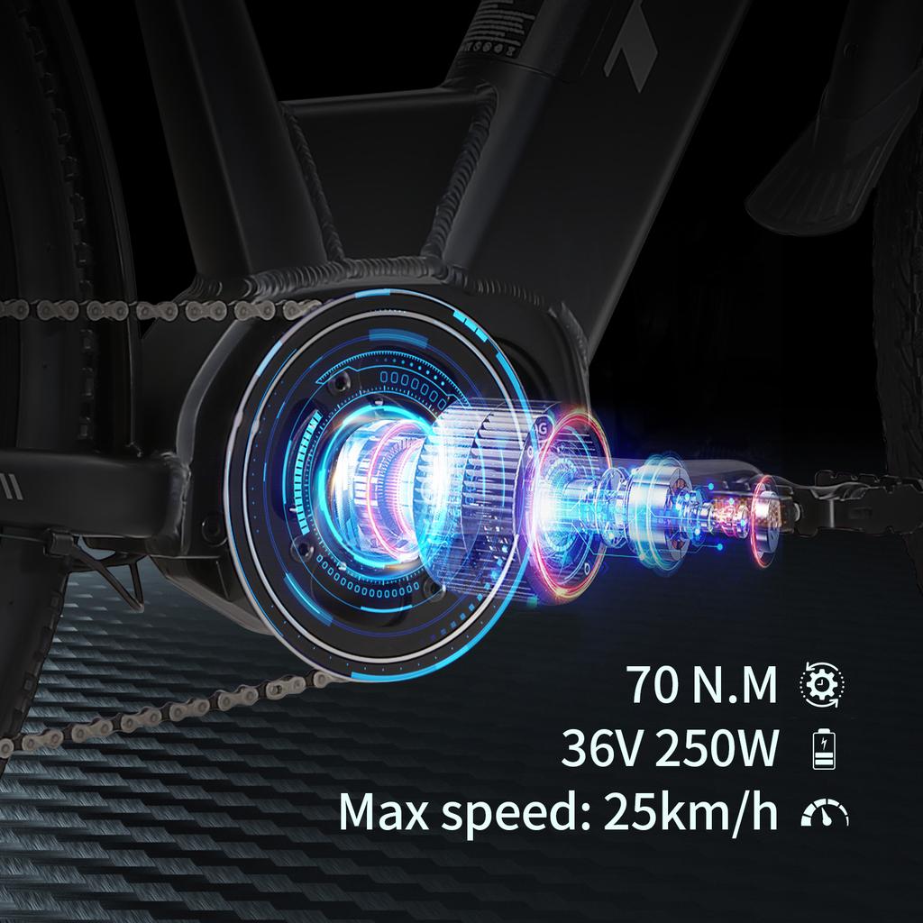 TTGO XK-ZZ-28ST Elektrische Fiets 250W Bafang Middenmotor 36V20AH Lithium Batterij Elektrische Fiets 28-inch Band Volwassen Stads Ebike