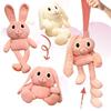 Adorable Pink And White Stuffed Bunny Toy For Girls Plush Rabbit Doll With Long Ears