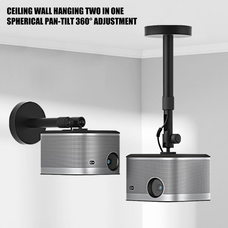 Soporte de Techo Universal para Proyector con Rotación de 360 Grados e Inclinación de 90 Grados para Cine en Casa y Oficina