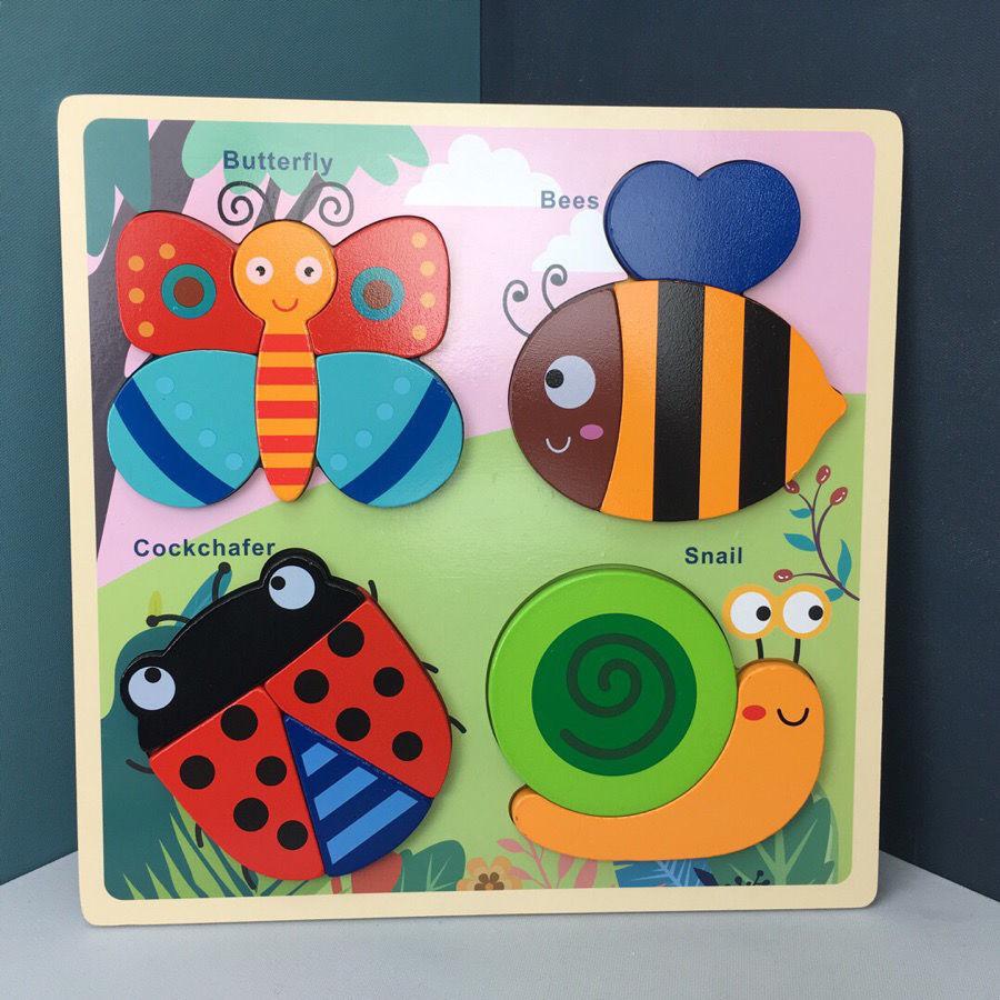Children's Montessori Early Education Panel1-2-3Year-Old Baby Educational Wooden Puzzle Matching Toy Boys and Girls Grab