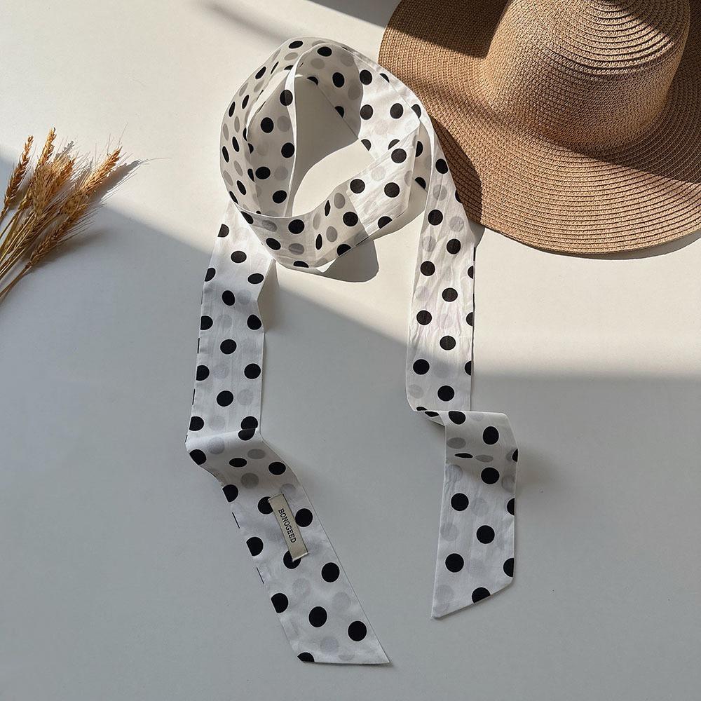 Flower Field Oil Painting Scarf Cotton Extended Long Ribbon Neckerchief Scarf Headband  Women