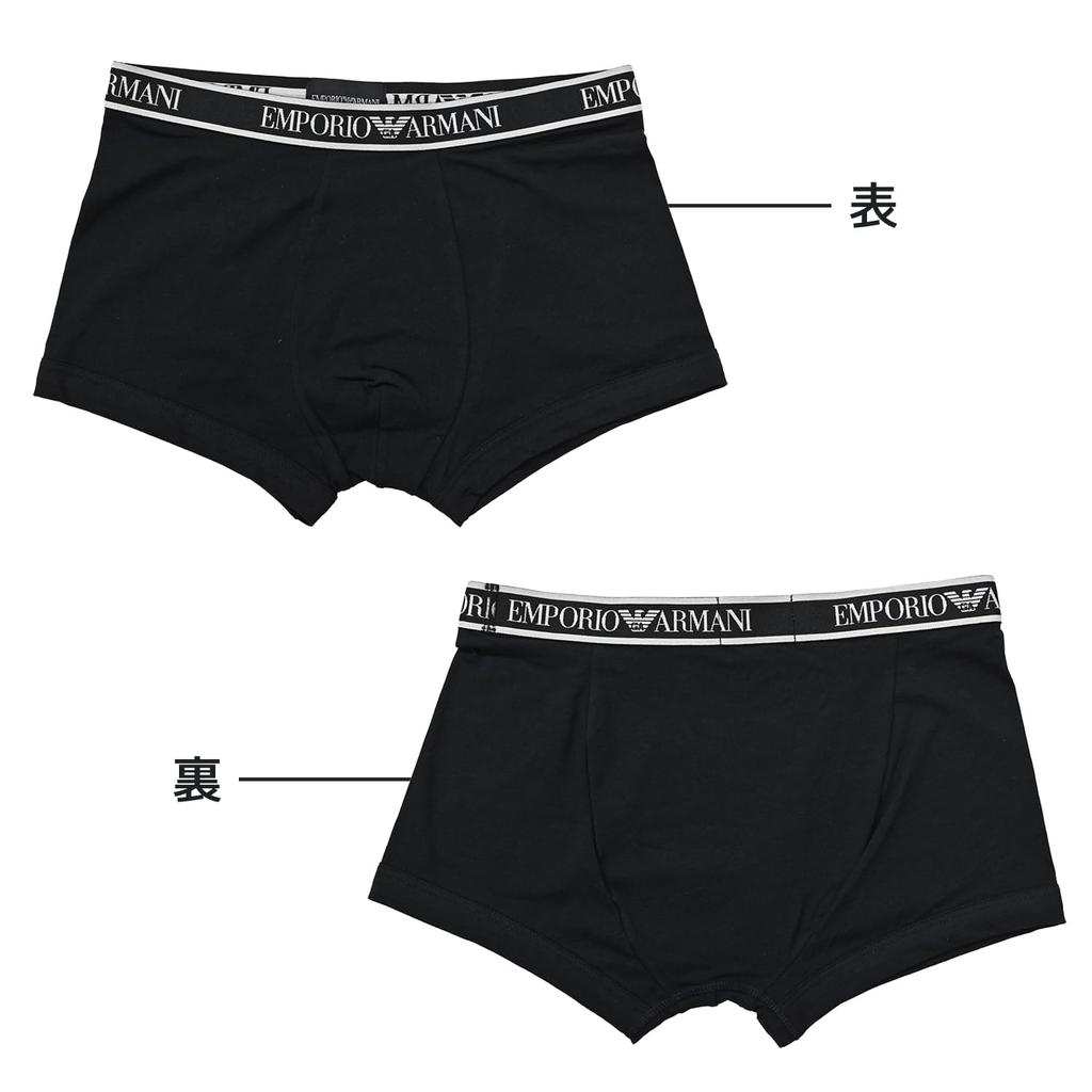 Emporio Armani Boxertrosor med Örn Storlek Grå och EM000370 AF10779 Tillverkade i Herr 3-pack Logotyp, Medium, Svart, MC065, Italien.