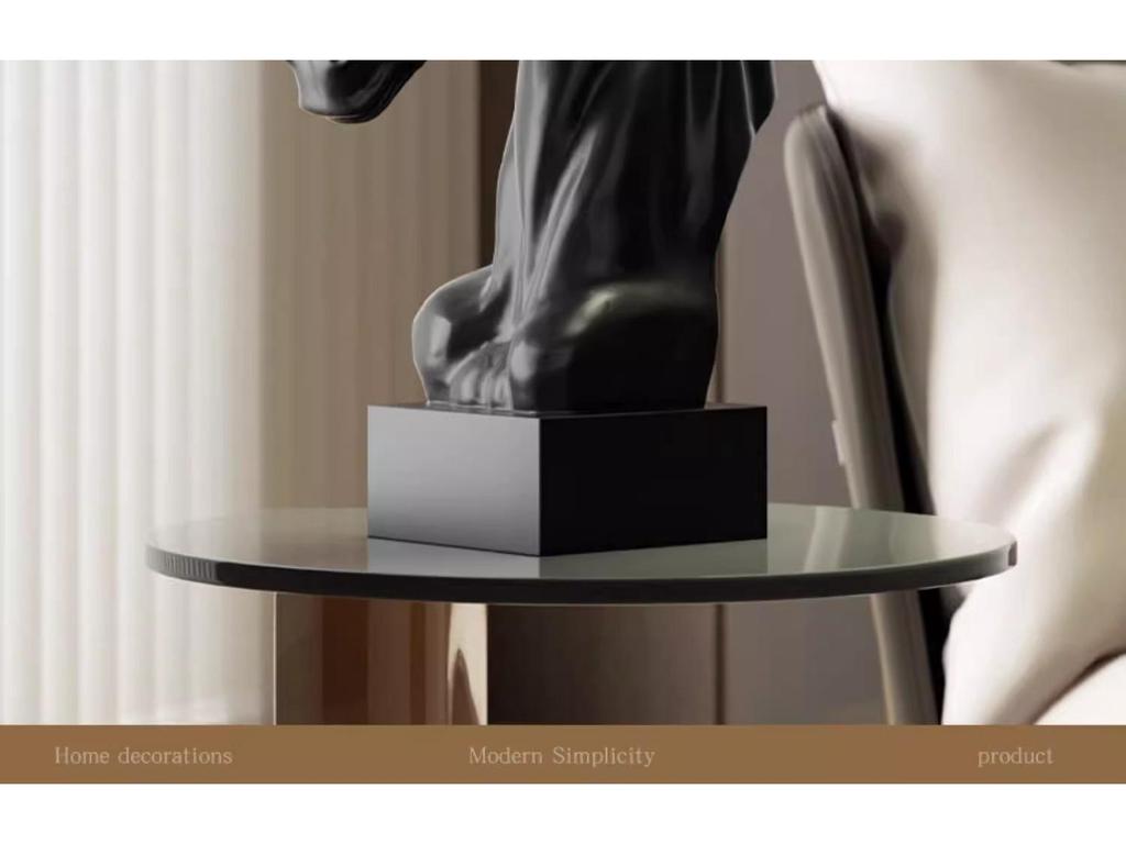 Pre-owned Resin Horse Head Figurine for Elegant Home or Office Display