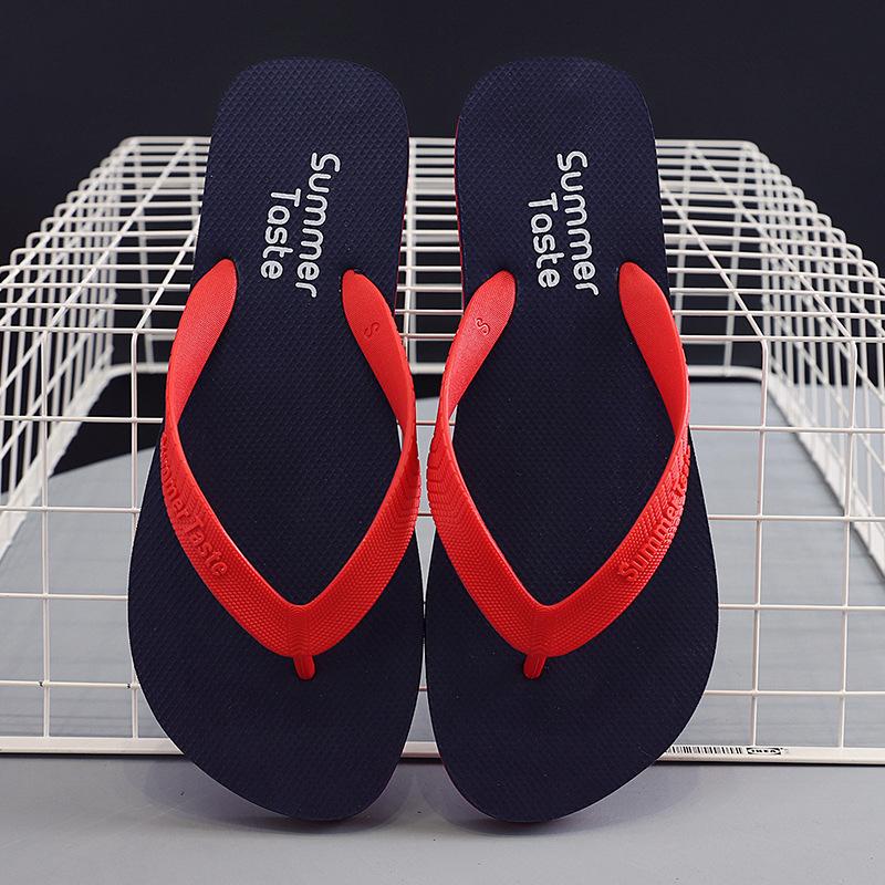 New two-color flip-flops, men's personalized non-slip, men's foot-pins, fashionable outer wear, slippers, men's summer beach sandals
