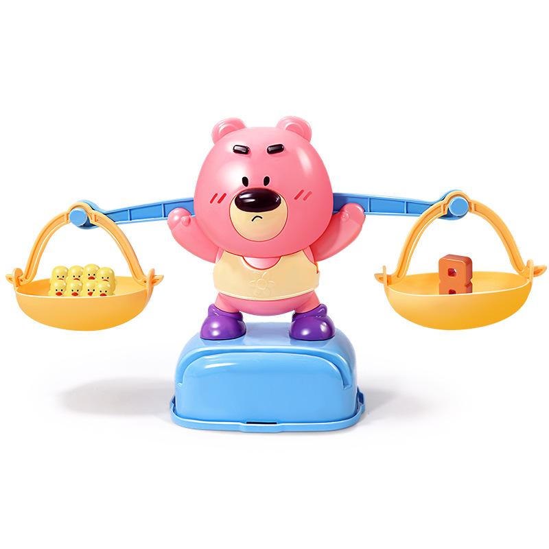 Mała waga szalkowa Miś Zabawka edukacyjna dla dzieci 3-6 lat: Nauka liczb i interakcja rodzic-dziecko