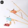 1pc Pet Cat Interactive Stick Feather Cat Stick Teaser Feather Toy Kitten Funny Colorful Rod Cat Wand Toys Wood Pet Cat Supplies