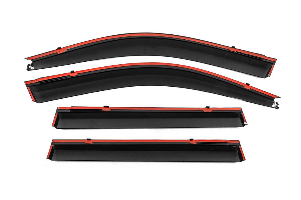 Ветровики с хромом Niken Luxury (4 шт) для Toyota Land Cruiser Prado 120