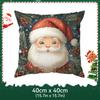 Retro Christmas Style Pillowcase Printed Polyester 40/45/50Cm Throw Pillowcover Decorative Sofa Cushion Pillowslip Home Decor