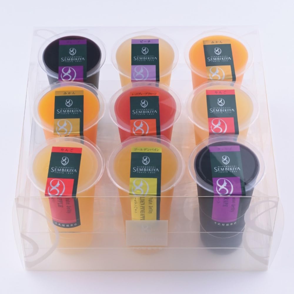 

Seasonal Limited Edition Flute Jelly (9 pieces) from Nihonbashi Senbikiya Main Store, Gift Set of Jelly