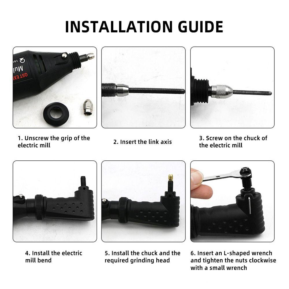 Angle Driver Grinder Adapter Kit Turning Device Right Angle Adapter  Hand Tools