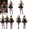 Costume da Strega Gotica in Tessuto di Poliestere per Appassionati di Cosplay di Halloween