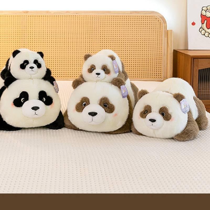 Adorable Plush Panda Pillow Realistic Stuffed Animal Toy Soft Cuddly Gift For Kids