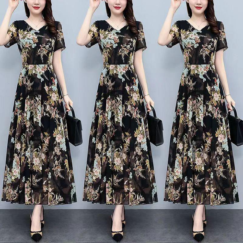 Summer Women's Plus Size Slimming Long Dress