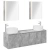 Bathroom Cabinet Set 5 Pcs Concrete Grey Particleboard