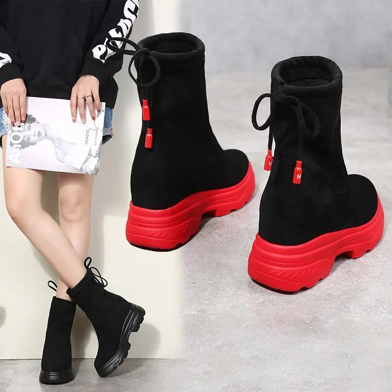Martin Boots Botas Cortas de Mujer Otoño e Invierno Plus Botas de Terciopelo  Para Mujer Medias Negras Botas Medias Estirables comprar a buen precio —  entrega gratuita, reseñas reales con fotos — Joom