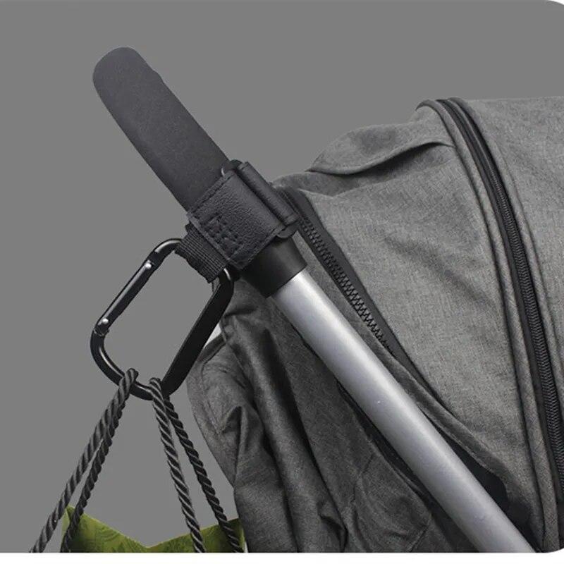 2Pcs/set PU Leather Baby Bag Stroller Hook Rotatable Cart Organizer Pram Hook Baby Stroller Accessories