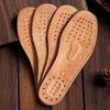 Moisture-Wicking Genuine Leather Insoles: Breathable, Deodorant, Thickened for All-Season Comfort for Men and Women