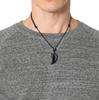 Koai Obsidian Amulet Magatama Adjustable for Men and Women Necklace, Length,