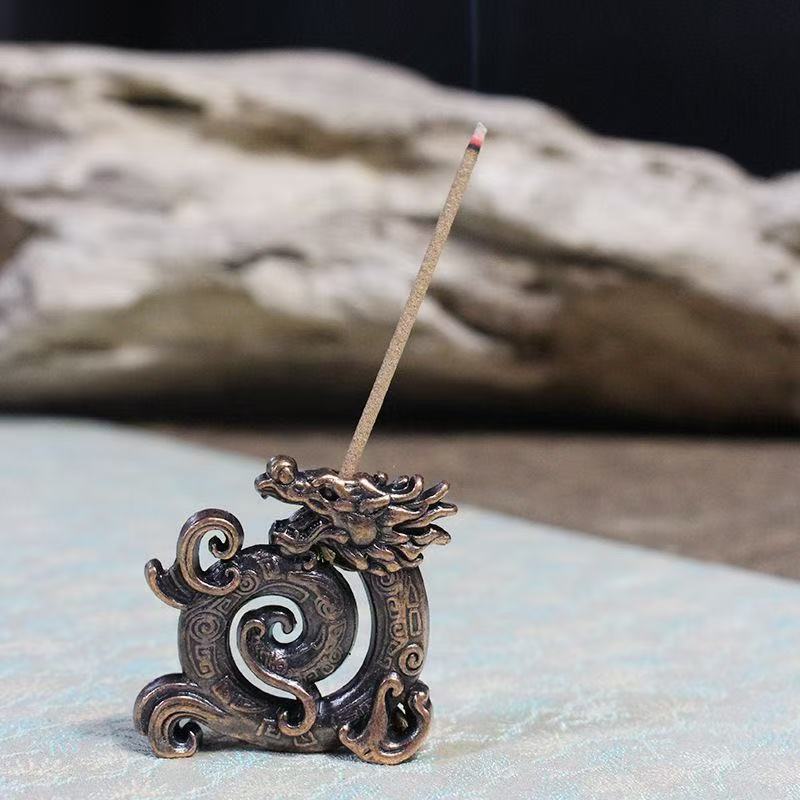 Antique Dragon Incense Stick Holder Incense Burner Stick Holder Line Plate Sandalwood Coil Base Studios Home Decoration Gift