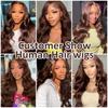 Body Wave Chocolate Brown 13x6 HD Lace Front Human Hair Wigs 200 Density HD Lace Frontal Wigs For Women Wigs Pre Plucked Hair