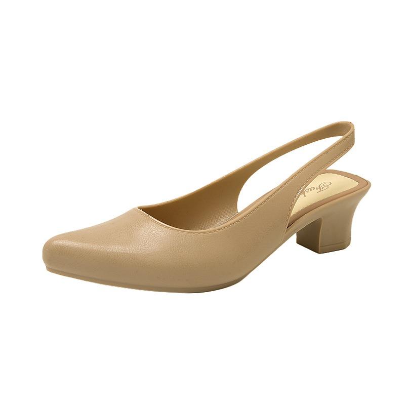 New Style of Women's Flip-flops Single-leg Shoes Thick Heels and Wedge Heels Slippers