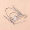 Multi-element Lock Cross Brooch, Retro Trendy Metal Chain Pin Accessories